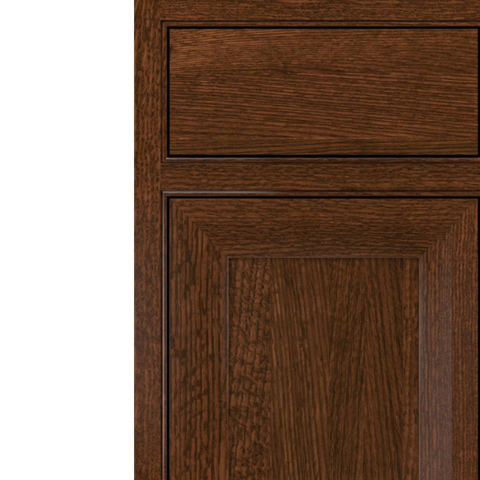 Square Sepia Dark Finish Square Cabinets