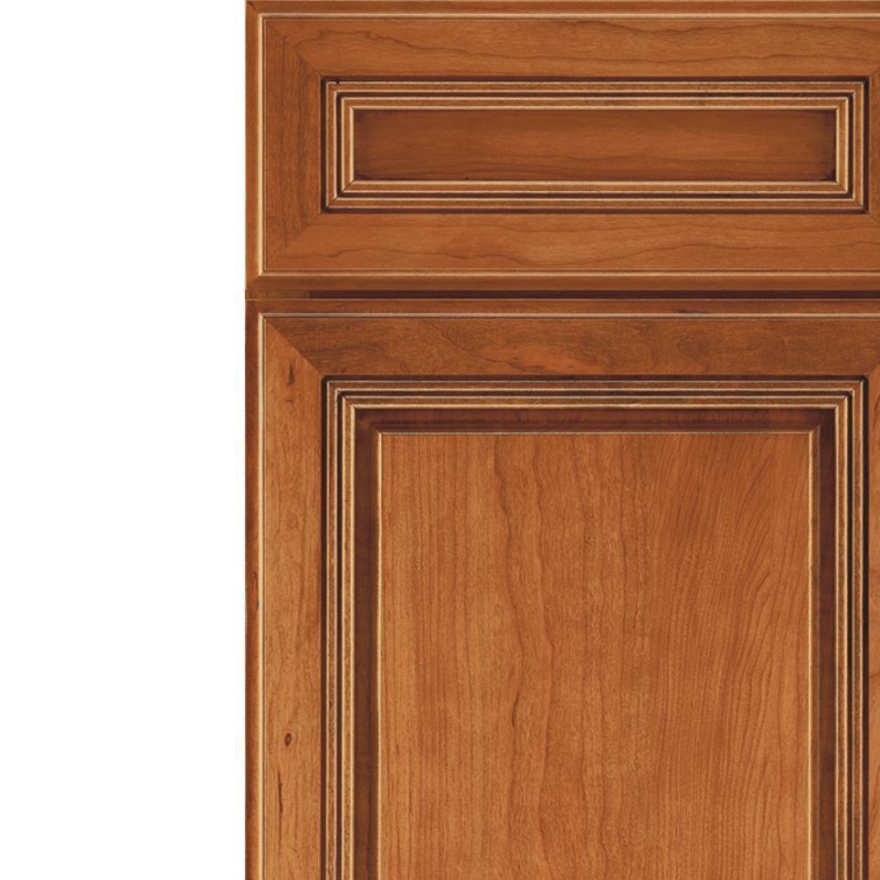 5 Piece Natural Toasted Almond Penned Glaze - Stain 5 Piece Cabinets