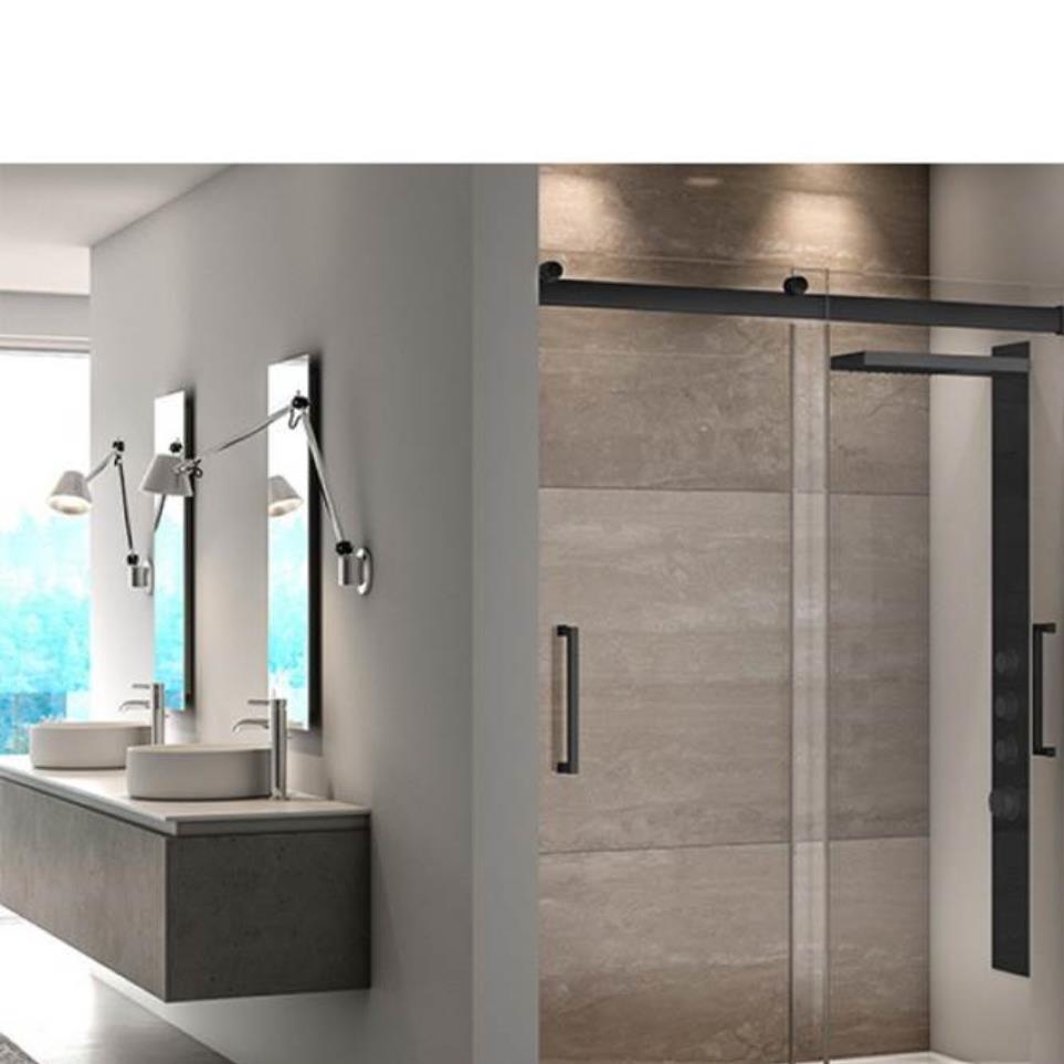 Door Matte Black Black Showers