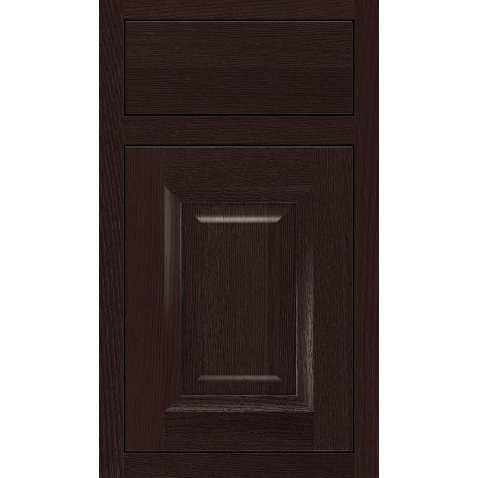 Square Teaberry Dark Finish Square Cabinets