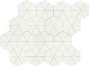 Mosaic Kaleidoscope White Glossy White Tile
