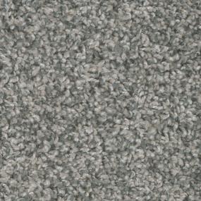 Textured Saxony Border Crossing Gray Carpet