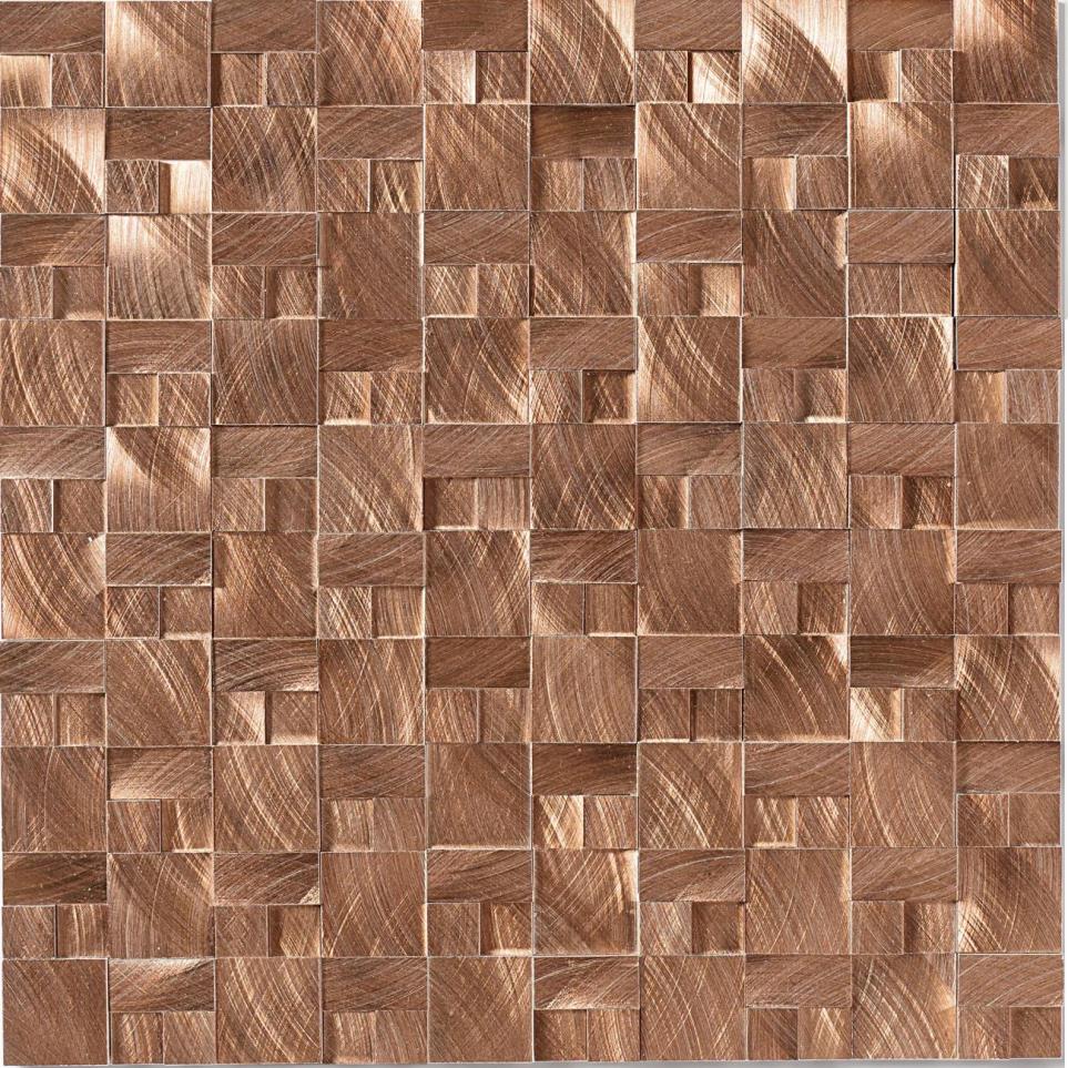 Mosaic Copper Satin Brown Tile