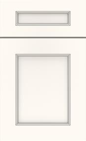 White With Grey Stone Penned