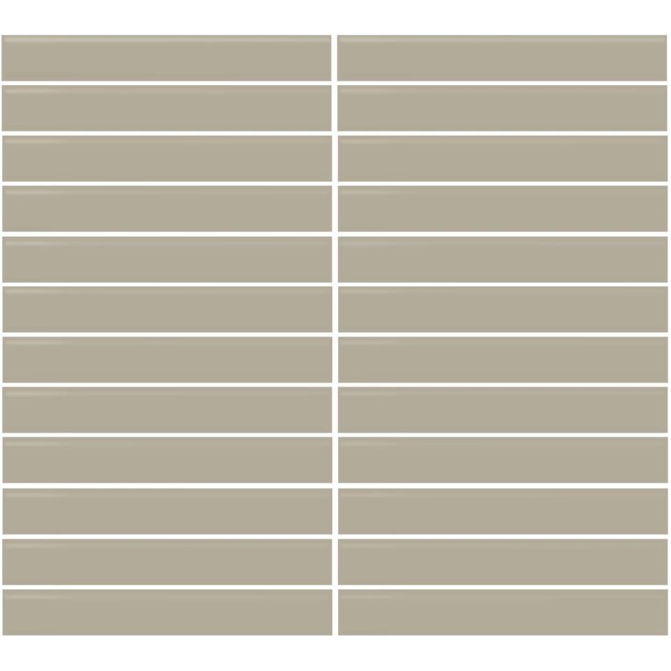 Mosaic Architectural Gray Glossy Beige/Tan Tile