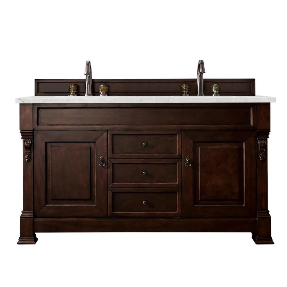 Base with Sink Top Burnished Mahogany Dark Finish Vanities