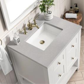 Base with Sink Top Bright White White Vanities