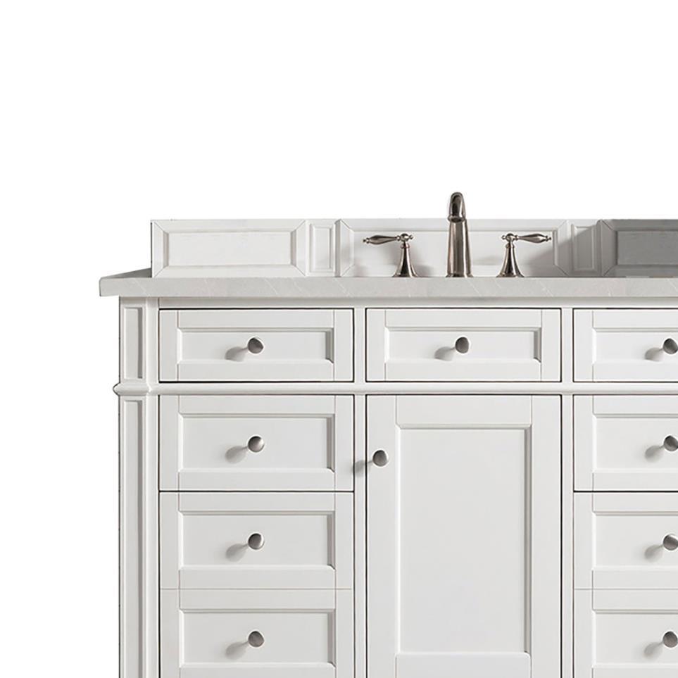 Base with Sink Top Bright White White Vanities