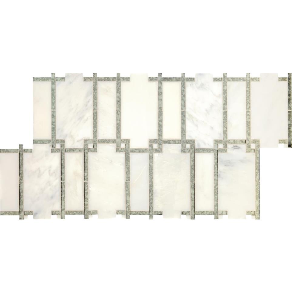 Mosaic First Snow Elegance/Ant Mirror Polished White Tile