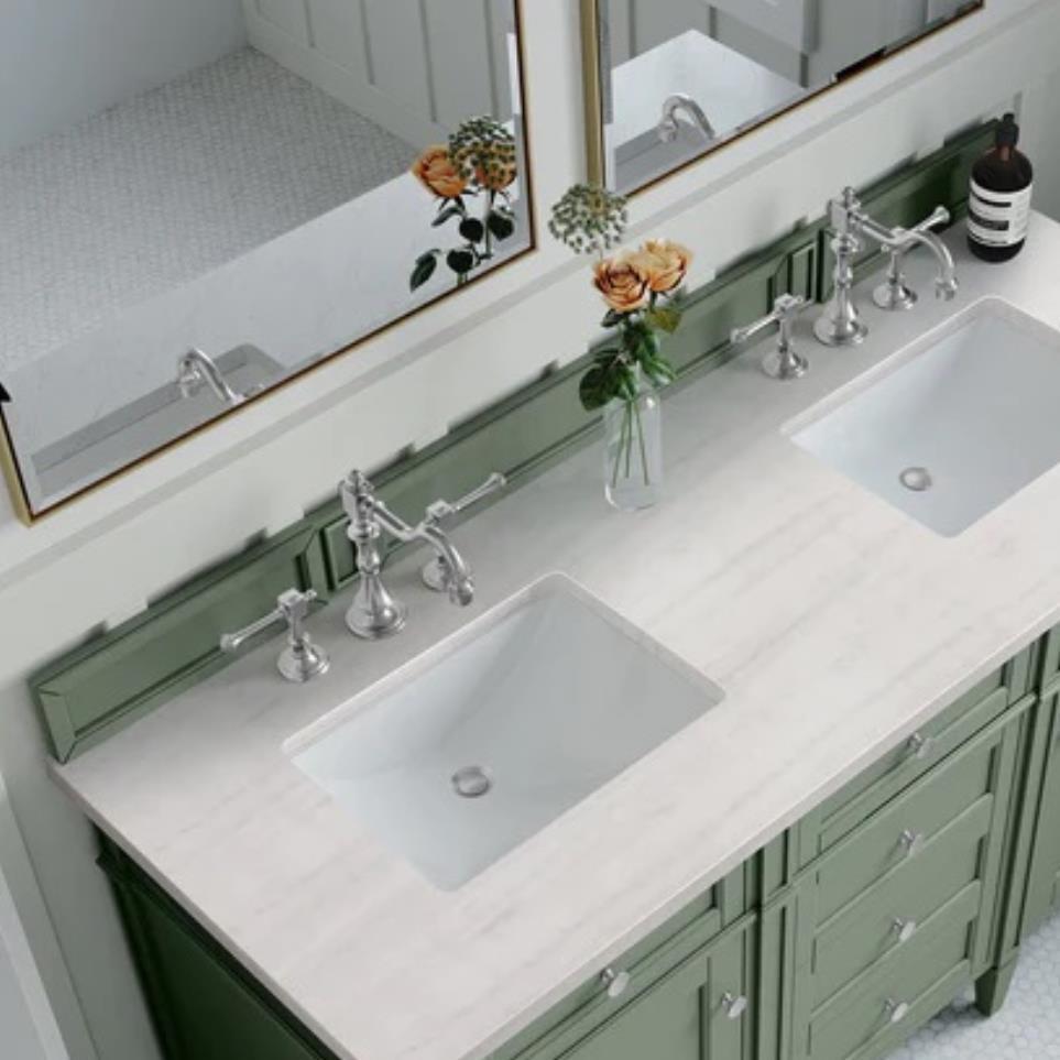 Base with Sink Top Smokey Celadon Green Vanities