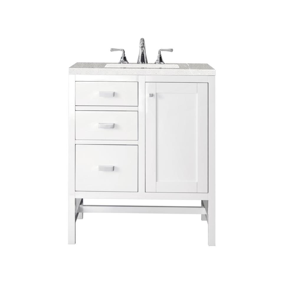 Base with Sink Top Glossy White White Vanities