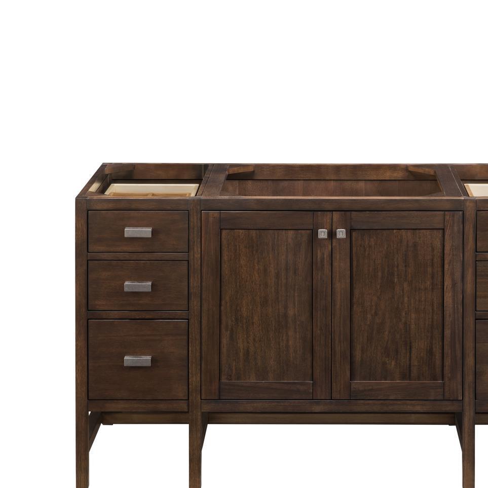 Base with Sink Top Mid Century Acacia Dark Finish Vanities