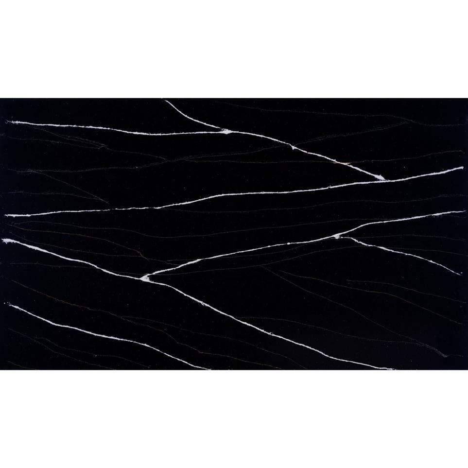 Slab Black Canyon Grey / Black Quartz Countertops