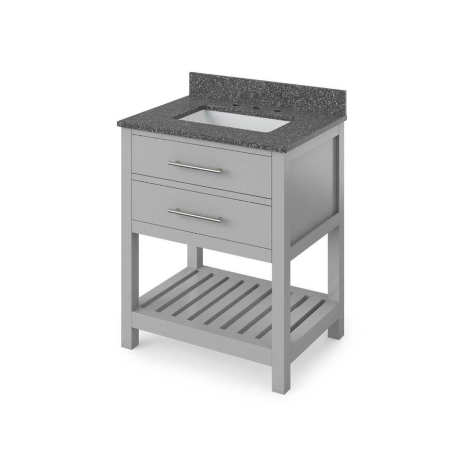 Base with Sink Top Grey Grey / Black Vanities