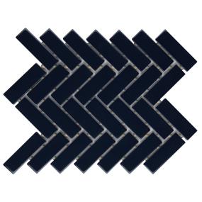 Tile Navy Glossy Black Tile