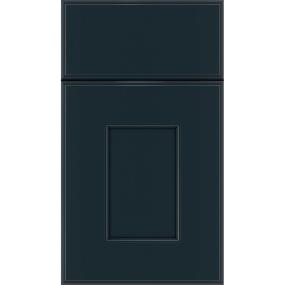 Square Gunmetal Blue Dark Finish Square Cabinets