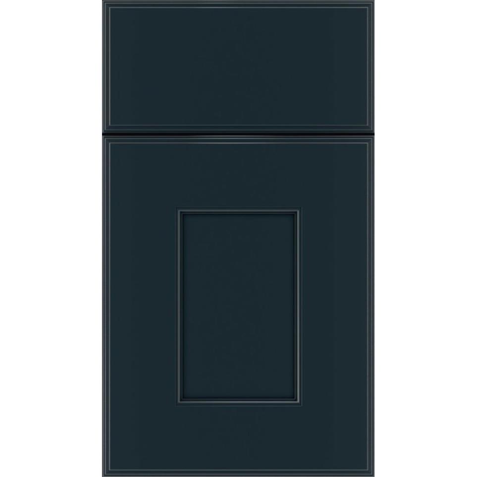 Square Gunmetal Blue Dark Finish Square Cabinets