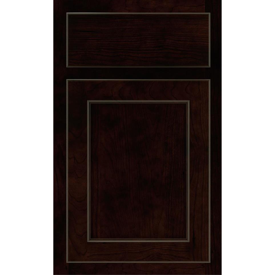 Square Chocolate Dark Finish Square Cabinets