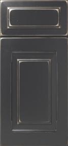 Square Heirloom Black Dark Finish Square Cabinets