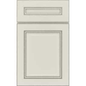 5 Piece Icy Avalanche With Amaretto Creme Detail Glaze - Paint 5 Piece Cabinets