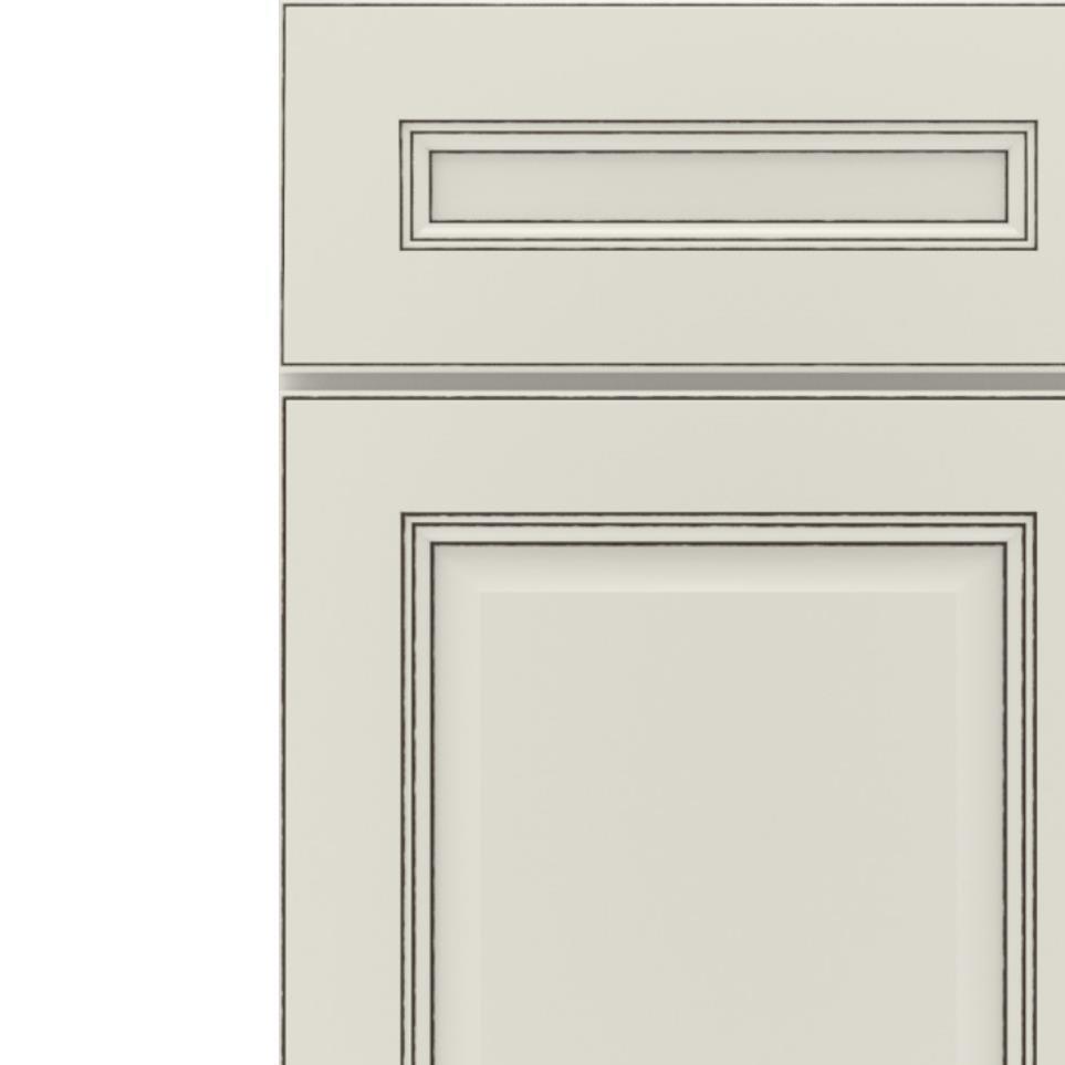 5 Piece Icy Avalanche With Amaretto Creme Detail Glaze - Paint 5 Piece Cabinets