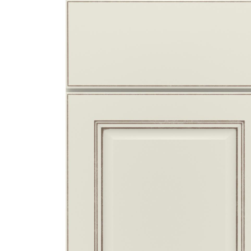 Square Icy Avalanche Amaretto Creme Paint - White Square Cabinets