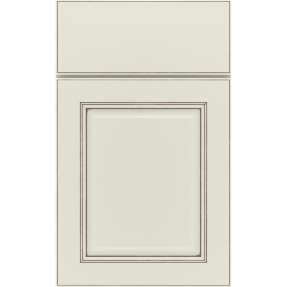 Square Icy Avalanche Amaretto Creme Paint - White Square Cabinets