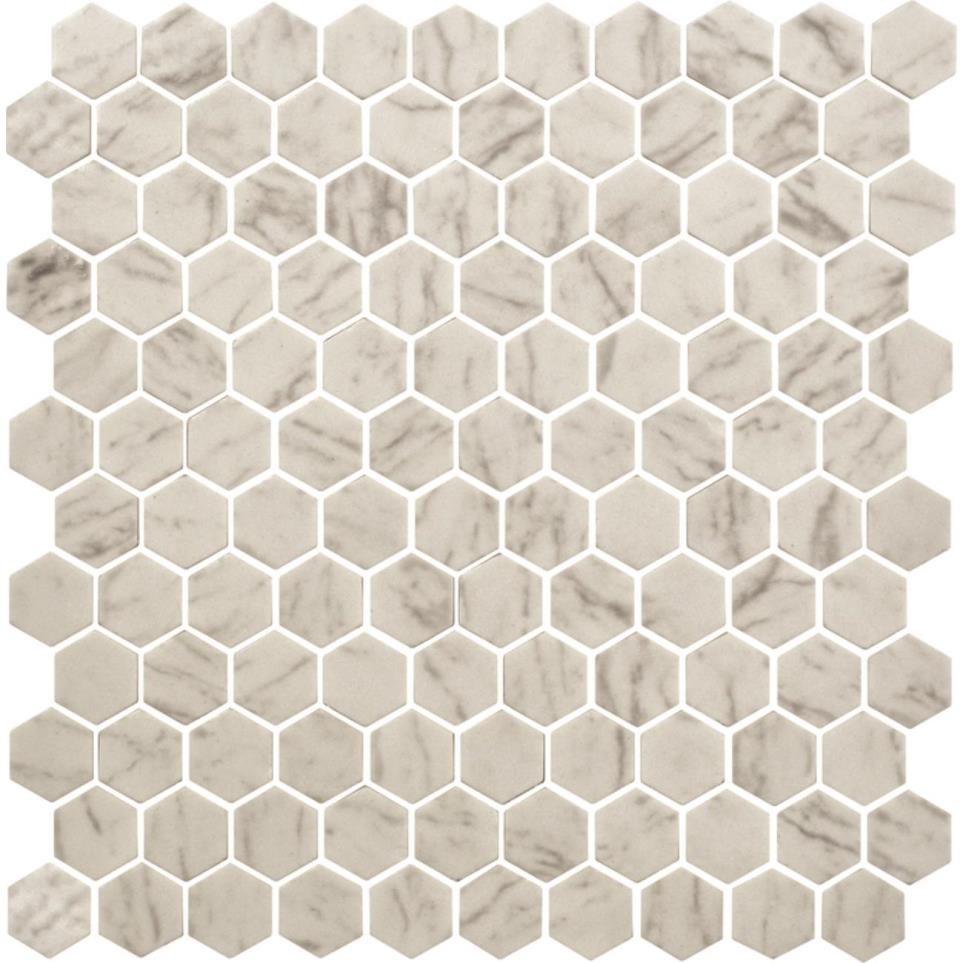 Mosaic Carrara Matte White Tile