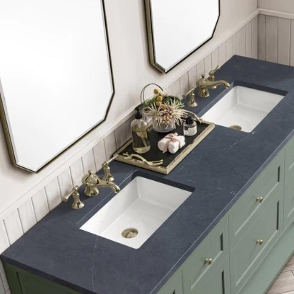 Base with Sink Top Smokey Celadon Green Vanities