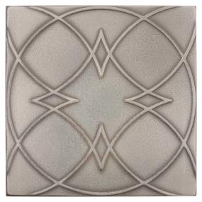 Decoratives and Medallions Nickel Satin Gray Tile