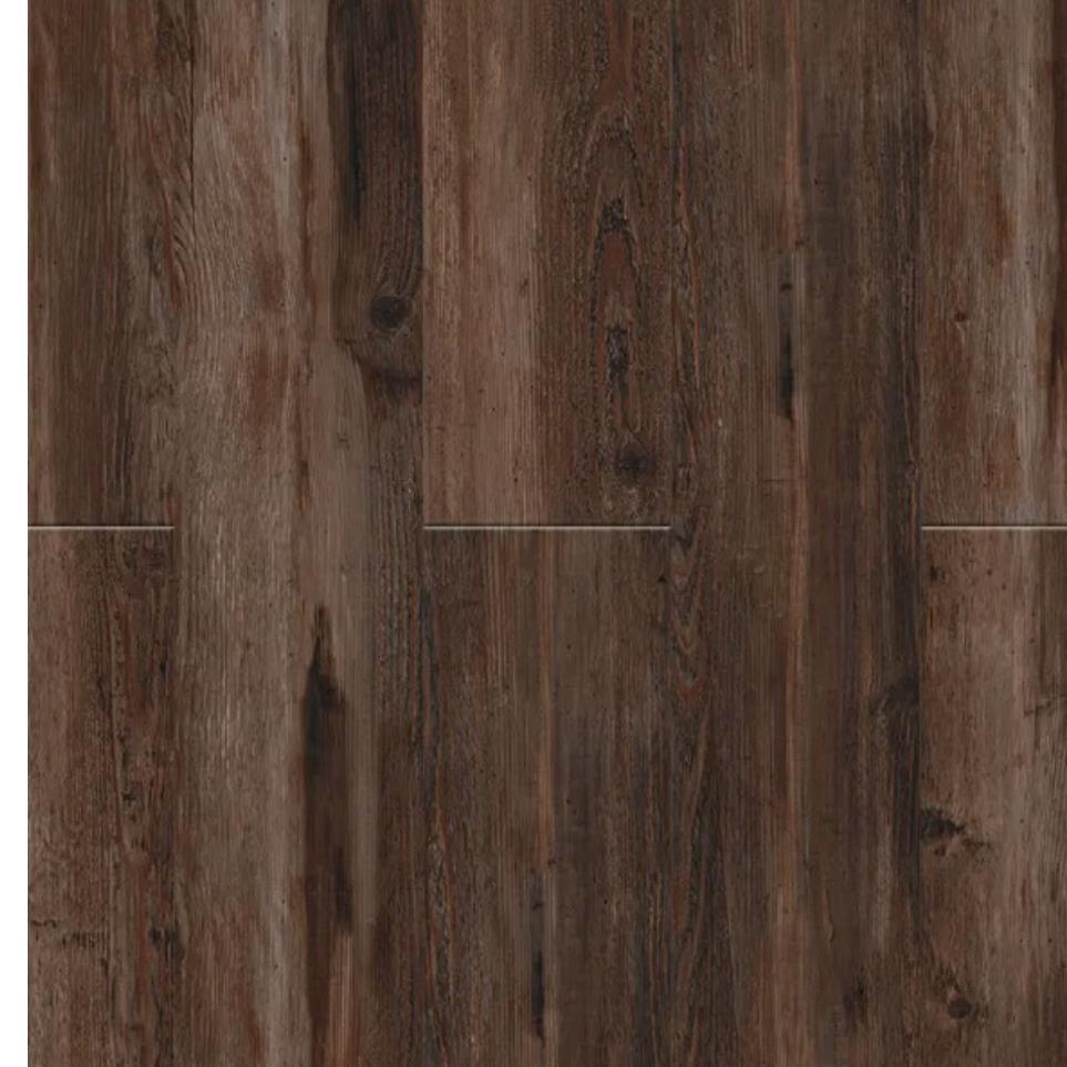 Tile Plank Rustic Lodge Dark Finish Vinyl