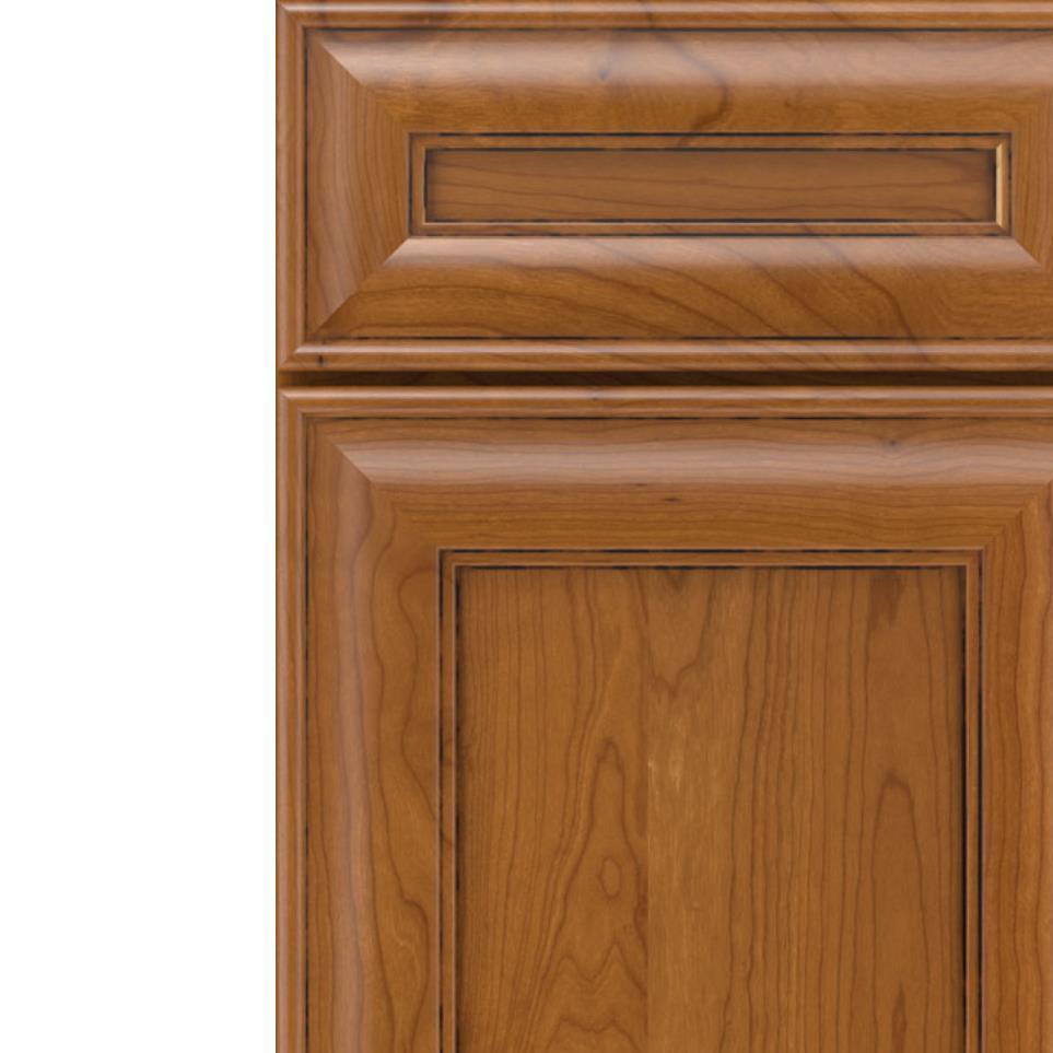 Square Palomino Medium Finish Square Cabinets