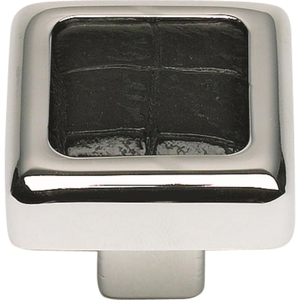 Knob Polished Chrome/Black Crocodile Chrome Knobs