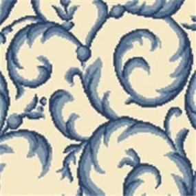 Pattern Ivory Blue Blue Carpet