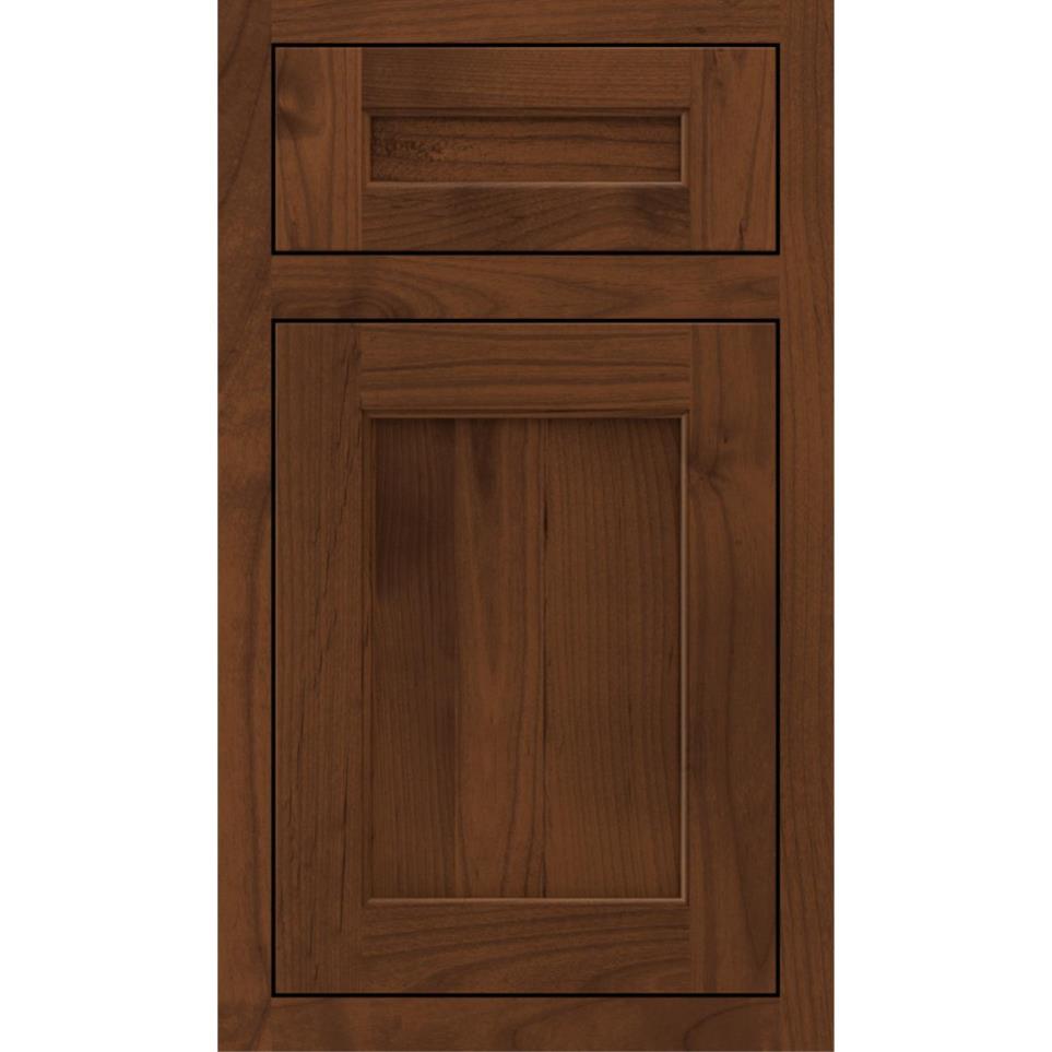 Square Sepia Dark Finish Square Cabinets