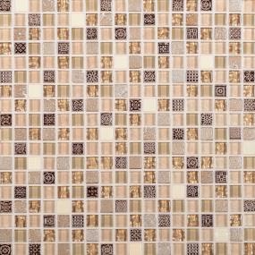 Mosaic Gemstone Mixed Brown Tile