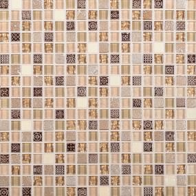 Mosaic Gemstone Mixed Brown Tile