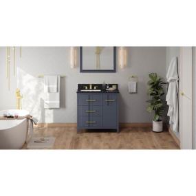 Base with Sink Top Blue Steel Grey / Black Vanities
