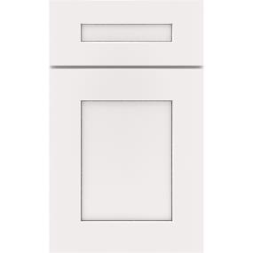 5 Piece White With Grey Stone Detail Glaze - Paint 5 Piece Cabinets