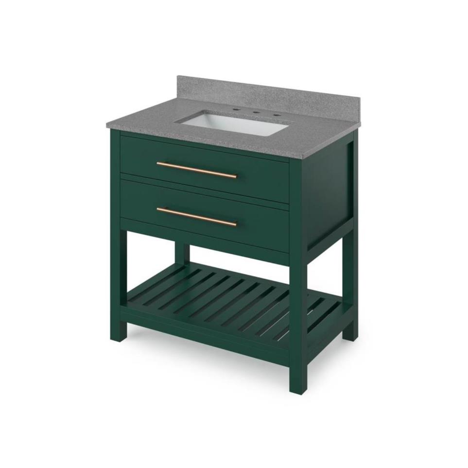 Base with Sink Top Green Green Vanities