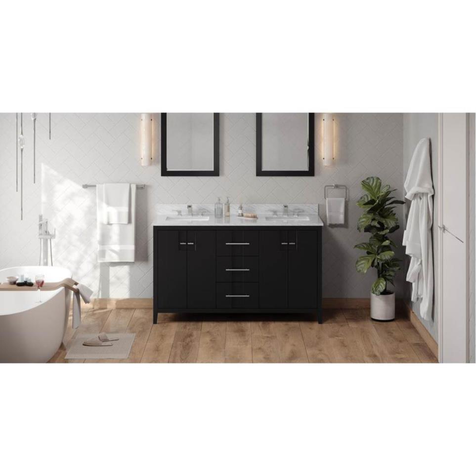 Base with Sink Top Black Grey / Black Vanities