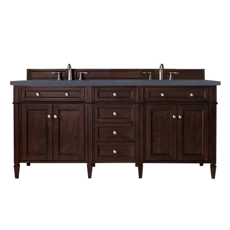 Base with Sink Top Burnished Mahogany Dark Finish Vanities