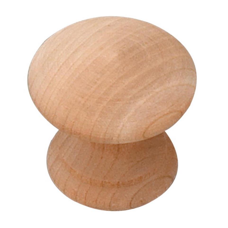 Knob Unfinished Maple Light Finish Knobs