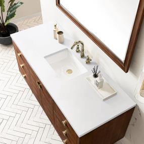 Base with Sink Top Mid-Century Walnut Dark Finish Vanities