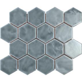 Mosaic Haze Glossy Gray Tile