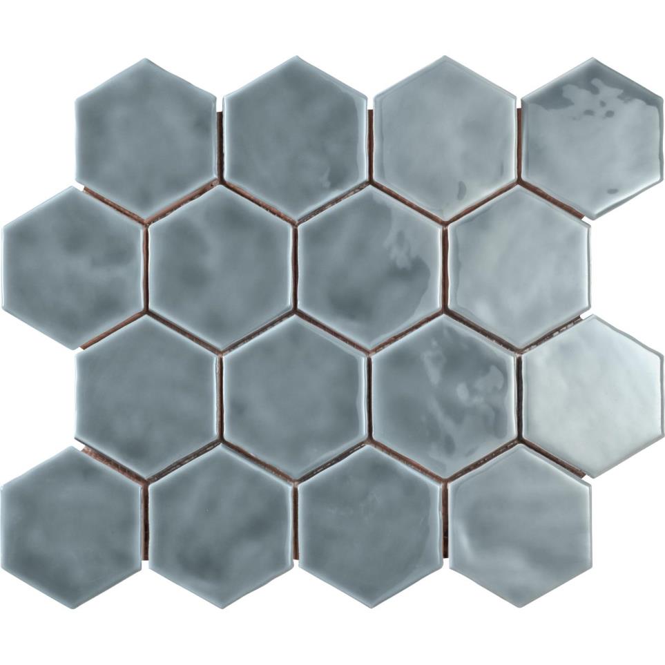 Mosaic Haze Glossy Gray Tile
