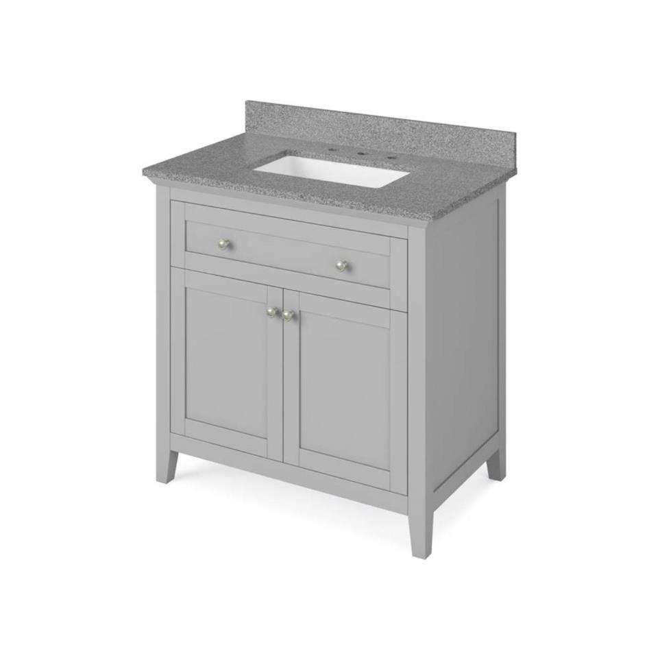 Base with Sink Top Grey Grey / Black Vanities