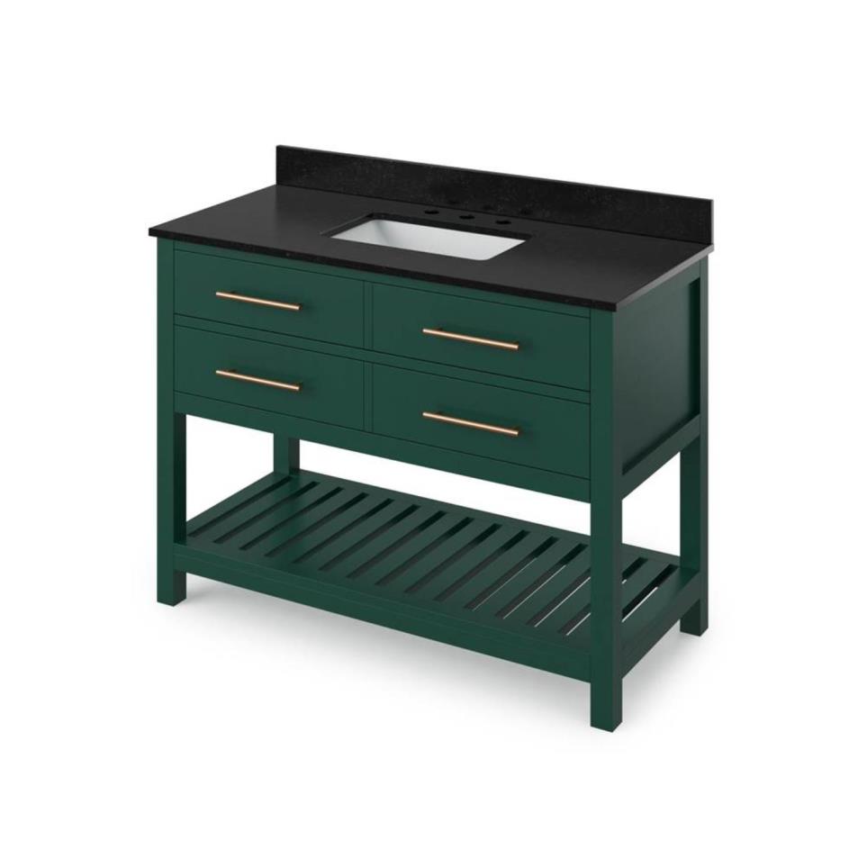 Base with Sink Top Green Green Vanities