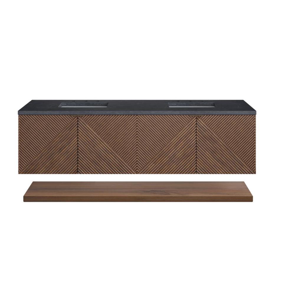 Base with Sink Top Chestnut Dark Finish Vanities