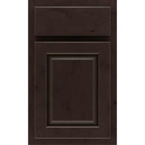 Square Thatch Dark Finish Square Cabinets